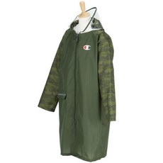 Champion 軍綠迷彩透明視窗伸縮空間雨衣(140-160cm) 男女童適用