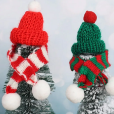 도마뱀 소동물용 크리스마스모자목도리세트 크리스마스모자 크리스마스목도리, 1세트, 끈없음(일반장식용)