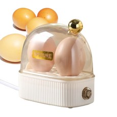 다용도 계란 찜기 휴대용 계란삶기 여성 사무실용 계란찜기미니2구, White