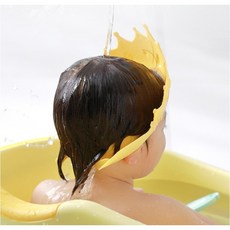 아기 머리감기 왕관 크기조절 고탄성 샴푸캡 샤워 헤어 목욕캡, 핑크, 1