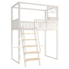STAY 철제벙커침대 이층침대책상 침대책상 벙커침대, 프레임 구조, 프리미엄화이트 [사다리 스타일]