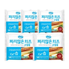 덴마크 짜지않은치즈 고칼슘 비타민 252g(14매) X 5봉, 252g, 5개