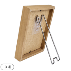 홈앤툴즈 사진 액자 거치 받침대, 3개, 실버