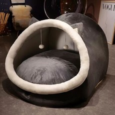 초대형 텐트 동굴 가정용 실내 인간둥지 어른이 집순이, 딥그레이 플러시 성인, 1개