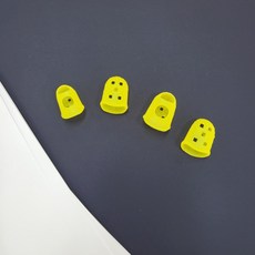 보호 골무 4개 실리콘 손가락 소형 세트 바느질, 투명