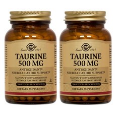 SOLGAR 牛磺酸素食膠囊 500mg, 100顆, 2罐