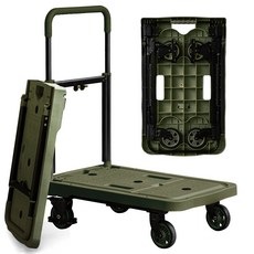 로티홈시스 접이식 카트 쇼핑 마트 폴딩 손수레 핸드 시장 4바퀴, 카키, 1개