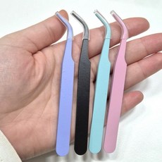 비온뒤 스티커 집게 커브형 다이어리 다꾸 핀셋, 1개, 블랙
