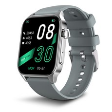 와피크 통화가능 블루투스 스마트워치 X5S 1.91인치 대화면 한글판, 실버, 4.8cm, GPS + 블루투스