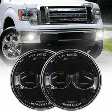 RAMJET4X4 DOT LED Fog Lights Assembly Fog Lamps Replacement Fit for 1999-2002 GMC Sierra 2000-200, Black (2006-2014 F150 White)