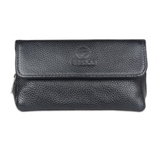 崇德店 煙斗包 手工牛皮煙絲收納套 雙斗煙斗收納皮套