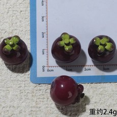 음식 모형 5pcs 미니 과일 시뮬레이션 광택 작은 배 토마토 모델 수제 액세서리 인형 집 미니어처 수지 놀이 장식, 옵션01) 5pcs, 옵션02) Mangosteen