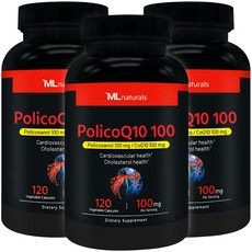 [미국번개배송] 신제품 착한명품 마이라이프 내추럴스 고함량 폴리코큐텐 100 (코큐텐 100mg + 폴리코사놀 100mg), 3개, 120정