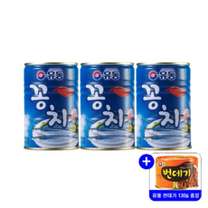 유동 꽁치 x+사은품 고등어조림 통조림, 3개, 400g