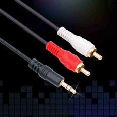 엠비아4 스테레오 to RCA 2선 케이블 2.8mm 0.15m 오디오케이블