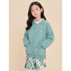 빈폴 키즈 BI495AU01M 셔틀랜드 울 혼방 칼라 집업 카디건 그린 989239