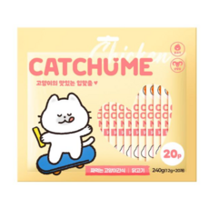 캣츄미 고양이의 맛있는 입맞춤 참치 20p 짜먹는고양이간식, 캣츄미 닭고기, 12g, 20개