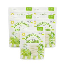 라이스팝팝 유기농 쌀과자 떡뻥, 20g, 5개, 청포도