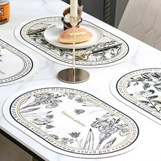 라이프온 간편세척 미끄럼방지 식탁 매트, 2개, 45 x 30 cm, 아이보리