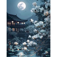 숫자로 그리는 유화 마당 아크릴 페인트 숫자 그림 캔버스 풍경화 홈데코용, 2. A4