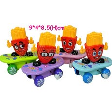 寶貝玩具屋 超可愛發條滑板搖滾薯條小子(上鍊滑板車)單色價, 1個, 不挑色, 不挑色