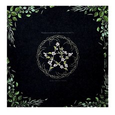 빈티지 식탁매트 마법진러그 점술 타로스프레드천 육각별, 럭키 스타