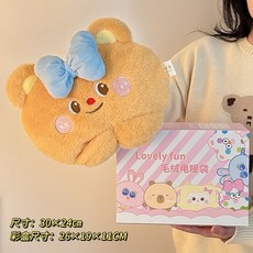 充電式暖水袋，可愛卡通防爆設計, 黃芝熊熊,無規格