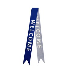 welcome 환영합니다 외교 행사 어깨띠 핸드폰 매장 홍보 분양사무소 입주박람회 (5장 세트), 네이비