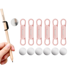 휴무드 실리콘 자석 펜 홀더 냉장고 현관문, 6개, 핑크