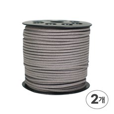 디어플레이스 샤무드끈 세무끈 스웨이드끈 90m 3mm, 12 딥그레이, 2개