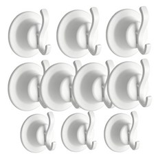 免打孔 3M工業背膠 雙勾掛鉤, 乳白, 10個