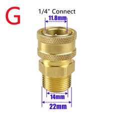 M22 14MM 회전 "3/8" 피팅 키트 커넥터에 빠른 연결 4500 PSI 고압 세척기 액세서리, 02 G