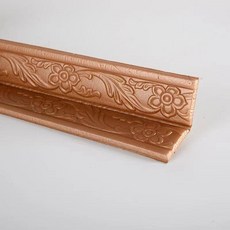 붙이는벽지 리폼 부분도배 침실 거실 원룸 셀프 스티커, 상단 라인 구리색 2.3mx8cm 5줄  10장