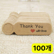 수공예 베이킹 태그 빈티지 스타일 DIY 소품, 100개, 우드