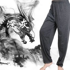 바지 하렘 댄스 요가복 단색 요가 남성 벨리