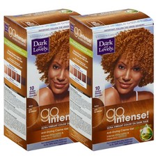 다크앤러블리 Dark And Lovely 고 인텐스 울트라 바이브란트 컬러 온 다크 헤어, 2개, 10 Golden Blonde