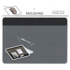 메모 사진 끼우기 마우스패드 광학식 마우스 대응 사무용 블랙, 1개, ブラック