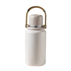 콜콜러브 316 스텐 보온병 보온보냉 손잡이형 텀블러 대용량 보틀 이중흡입구, 베이지, 1개, 900ml