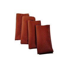 LA Linen 4팩 폴리 블렌드 냅킨 부드럽고 세탁 가능하며 재 한 천 얼룩 주름 방지 저녁 식사 결혼식 파티용 45.7 x 45.7cm 18 18인치 옐로우 다크 26552, 4, 18" x 18" (Set of 4), Rust