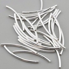 비즈톡 [SVP-92-01]실버파이프 실버925 민자파이프 1.5x30mm (내경1mm)