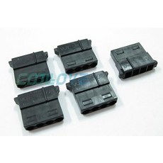 小白的生活工場*大4PIN 公插頭(母端子用)一包10顆*, 1個, 黑色