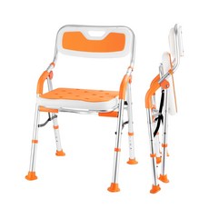 욕실 목욕의자 접이식 샤워의자 노인 미끄럼 방지 어르신 임산부 환자용 장애인 목욕의자, 1개, 귤색