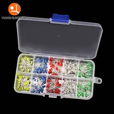 발광다이오드 발광 다이오드 전자 세트 박스 F3 F5 LED 모듬 키트 화이트 그린 레드 블루 옐로우 오렌지 3mm 5mm, 3MM-Box-200pcs, 200개