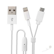 멀티 충전 케이블 듀얼 커넥터 호환 스마트폰용 차량용 가정용 사무실용 휴대용, 상세페이지 참조, 상세페이지 참조