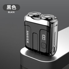 便攜式數位顯示雙刀頭刮鬍刀 黑色 60天長續航 Type-C快充 舒適刮鬍體驗, 1個