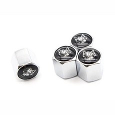 인형의집 미니어쳐 빌딩조립 집만들기 완구 블럭 DSYCAR 4 개/대 자동차 스타일링 아연 합금 늑대 스타일 타이어 밸브 모자 바퀴 줄기 공기 캡 기밀 커버, [01] Silver