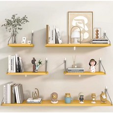 셔니엘 무타공 못없이 인테리어 벽걸이선반 3중세트, 우드, 3단