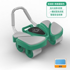 全新多功能大屏數顯四輪健腹輪家用自動回彈腹肌神器男女健身器材, 如圖, 4輪普通無數顯-綠色