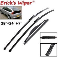 Erick`s 와이퍼 전면 및 후면 와이퍼 블레이드 세트 시트로엥 C4 쿠페 3 문짝 2004 - 2010 윈드실드 윈드스크린 클린 윈도우 28 "24" + 7"