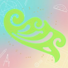 템플릿 플라스틱 웨이브 패턴 디자인자, 1개